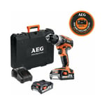 Perceuse percussion AEG 18V Pro Lithium - 2 batteries 2.0Ah - 1 chargeur - BSB18C2LI-202C