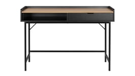 Bureau 1 tiroir 120 cm RENA coloris noir