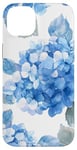 Coque pour iPhone 14 Plus Aquarelle Floral Bleu Hortensias Pretty Blue Floral