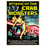 Wee Blue Coo Movie Film Attack Crab Monsters Sci Fi Pulp Horror Pincer Girl Garland Usa 30X40 Cms Fine Art Print Art Poster Bb8240