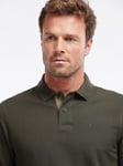 Barbour Essential Cotton Regular Fit Long Sleeve Polo Shirt, Forest