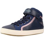 Geox Boy's J Kalispera Girl M Sneaker, Navy Dk Silver, 2.5 UK