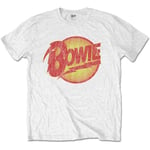 David Bowie Men's Vintage Diamond Dogs Logo T-Shirt White