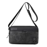 WEPOWER Herr Oxford Tyg Casual Crossbody Väska Utomhus Sport Axelväska Svart