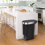 Simple Human 40 Litre Slim Black Bin with Liner