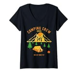 Womens 2025 Fun camping crew titles - Are We There Yet V-Neck T-Shirt