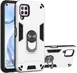 Nova 6 Se Étuiultra Mince Hybride Double Action Militaire Anti Grand Support Rotatif Antichoc Housse De Protection Mobile Pour Huawei Nova 6 Se 6.4"" Argent