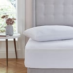 Silentnight Ensemble drap-housse profond et taie d'oreiller Airmax pour lit super king size - Blanc - Facile d'entretien - Sans repassage - Ourlet élastique pour s'adapter parfaitement à votre matelas