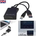 USB 3.0 2.0 HDTV 1080P To HDMI Converter Audio Video Adaptor Cable For PC Laptop