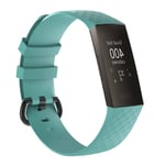 Fitbit Charge 3 / Charge 4 - Silikonarmband str. L - Cyan