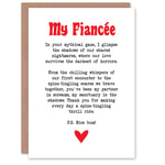 Greeting Card Love Poem Horror Fan Fiancée Romantic Poetry Fun Valentine's Day