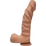 The d by doc johnson dual density dildo ragind avec ballees 9 caramel  Dildos Ad