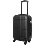 Ryanair Valise Cabine légère avec Serrure TSA, 52 x 35 x 20 cm, Valise de Cabine de 50,8 cm avec roulettes, Coque Rigide British Airways, RyanAir, Virgin Atlantic, Emirates et Plus Encore, Noir, 55 x