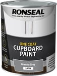 Ronseal One Coat Cupboard Satin Paint Wood Furniture Doors 750ml - Granite Grey