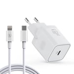 SiGN Extrem Hurtiglader USB-C PD & USB-C til Lightning Kabel MFI 1m, 20W