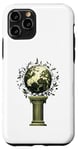 Coque pour iPhone 11 Pro La terre sur une colonne antique - Green Academia