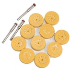 Tête de ponçage en coton,tige de 3mm,mini brosse pour perceuse Dremel - Type 22mm yellow 10pc