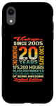 Coque pour iPhone XR 20 Years 240 Months of Being Awesome Born 2005 20e anniversaire