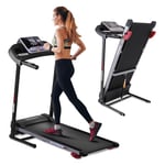 SereneLife Folding Treadmill - Foldable Home Exercise Machine, Cardio Fitness Equipment For Walking & Running, Motorized Electric Treadmill, w/LED Screen, 12 Modes, Bluetooth Connectivity, 10.4KM/H