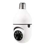 HHILABEE WiFi E27 Ampoule Caméra, 2 Voies Audio Temps Réel Alarme Détection de Mouvement Alarme Caméra IP Convient pour Intérieur Extérieur Maison Caméra de Surveillance Pet