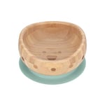 LÄSSIG bol en bambou avec ventouse/Bowl Bamboo Wood Little Chums Dog, turquoise