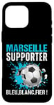 Coque pour iPhone 16 Pro Max Marseille Supporter Football Cadeau Fan Foot Marseillais