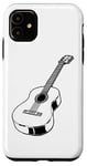 Coque pour iPhone 11 Conception réaliste guitare acoustique pour les guitaristes