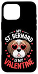 iPhone 16 Pro Max St Bernard My Valentines Hearts Day Dog Mom Dad Case