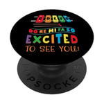 Music Teacher Do Re Mi Fa So Excited Funny Back to School PopSockets Adhesive PopGrip