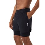 Björn Borg Borg 2 In 1 Shorts, Padel- og tennisshorts herre Black M