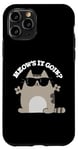 Coque pour iPhone 11 Pro Jeu de mots amusant pour chats Meow's It Going