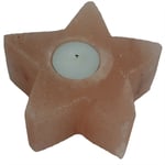 Star Shaped Natural Pink Himalayan Rock Salt Tea Light Candle Holder