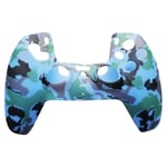 Playstation 5 / PS5 Silikon Skin skal - Mönster Camo Blå Blå