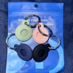 Apple Airtag Holder Silicone Case 4 Pack | Air Tag Tracker Cover and Keyring