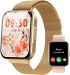 Montre Intelligente Pour Femme, Écran Tactile Hd De 4,9 Cm (Répondre/Passer Des Appels), Plus De 100 Modes De Sport, Étanchéité Ip68, Pour Iphone, Fréquence Cardiaque 24 H, Moniteur De