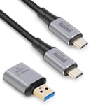 Câble Usb4 Usb-C Vers Usb-C Pour Thunderbolt 4 1M, Supporte 100 W 40 Gbit/S 8K 60Hz Ou Double 4K 60Hz Rétrocompatible Avec Thunderbolt 3 Usb 3.2 Etc.