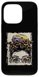 iPhone 13 Pro Monster Trucks Smashers Jam Hot Messy Bun Hair Leopard Case