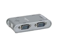 Adaptateur USB 2.0 Manhattan 151047 - [4x SUB-D mâle 9 pôles - 1x USB 2.0 type B femelle] - 45.00 cm - argent