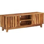 Meuble télé buffet tv télévision design pratique bois massif de sesham 118 cm