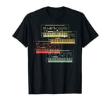 Analogue Synth Synthesiser Keyboard Music Producer Retro T-Shirt