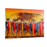 Impression sur Verre 120x80cm Tableaux Image Photo Afrique tribu Art Decoration