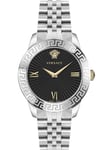 Versace Ladies Watch Greca Signature 38mm Black Silver VEVC00419