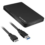 Combrite 2.5 Hard Drive Enclosure USB 3.0 Ultraspeed External HDD Caddy Tool-Free Design SATA III [UASP Supported] For 2.5-Inch SATA HDD/SSD