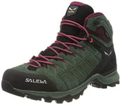 Salewa WS Alp Mate Mid WP Chaussures de Randonnée Hautes, Duck Green/Rhododendon, 36 EU