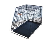 P.P Travel Dog Car Angled Cage 90*56*65 Black, Large