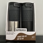 Kambukka 500ml with Grip Travel Mug Flask Insulated 2 Pack BPA Free Leak Proof