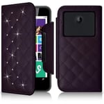 Etui Universel - Non Spécifié - Xl Style Diamant - Violet - Compatible Smartphones 5,5-6 Pouces - Semi-Rigide