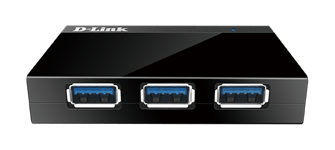 D-LINK – USB 3.0 -hubi, virtasovitin, 4 porttia, musta (DUB-1340/E)