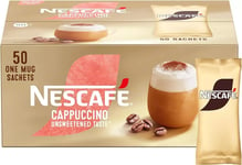 Nescafé Gold Cappuccino Unsweetened Taste Instant Coffee Sachets - 50 X 14.2g