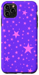 Coque pour iPhone 11 Pro Max Violet et rose, étoiles